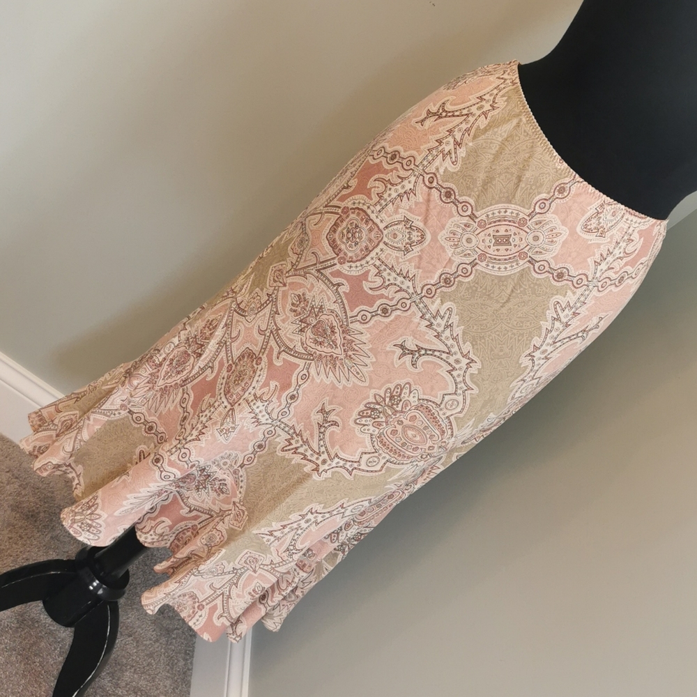 The Limited Silk Skirt XL paisley pattern